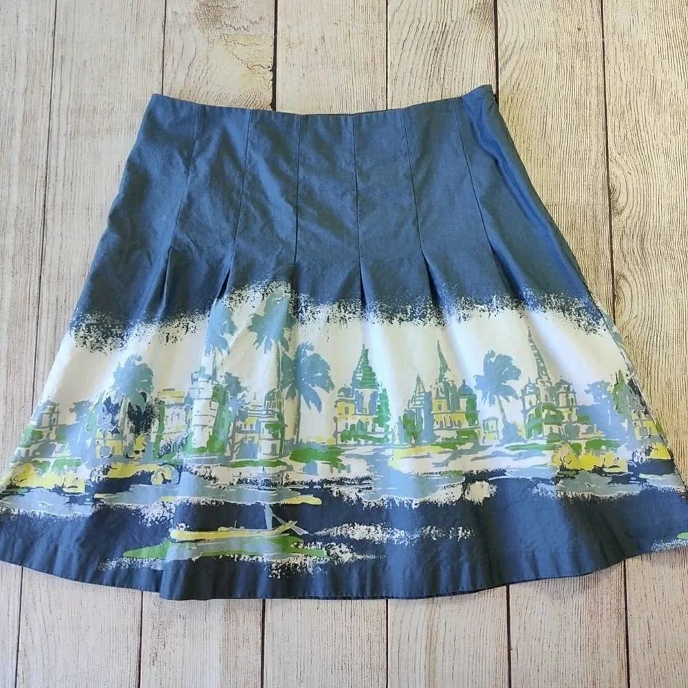 Old Navy Just Below Waist pleated cotton summer skirt sz 2